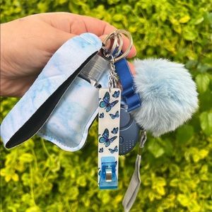 Blue Butterfly Safety Keychain